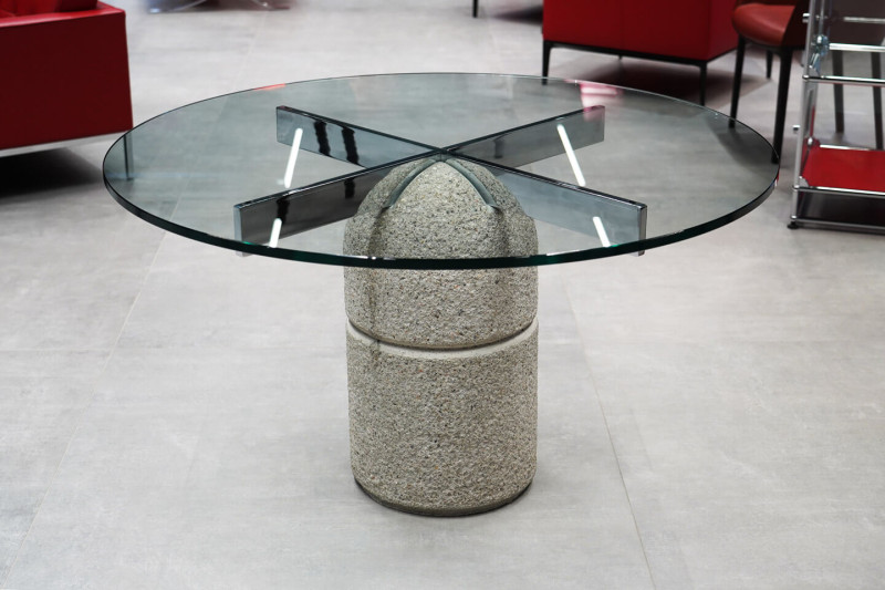 Saporiti Italia Paracarro Tisch Glas Ø 130 cm