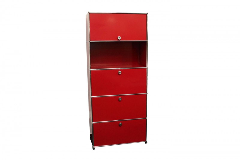 USM Haller Étagère Murale Rouge Rubis USM