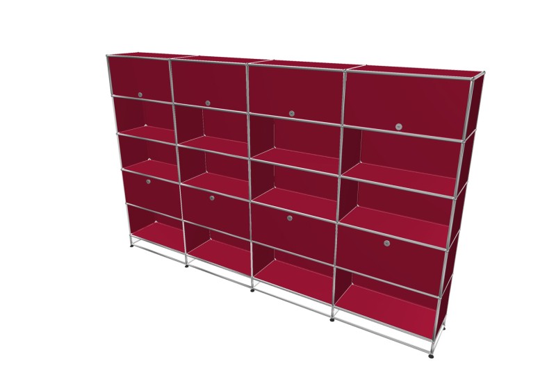 USM Haller Étagère murale USM rouge rubis