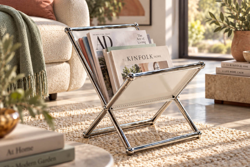 USM Haller Porte-revues blanc pur RAL 9010