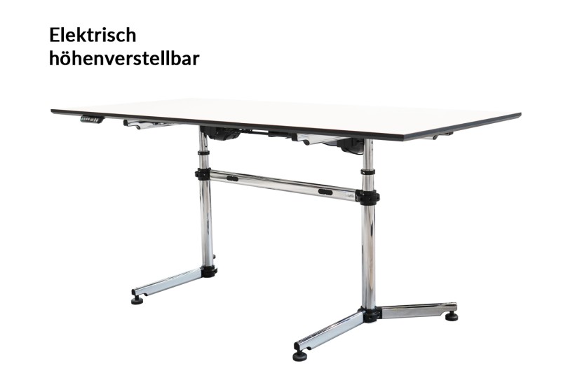 USM Kitos E - elektr. höhenverstellbarer Schreibtisch Kunstharz / Weiß 180 x 80 cm