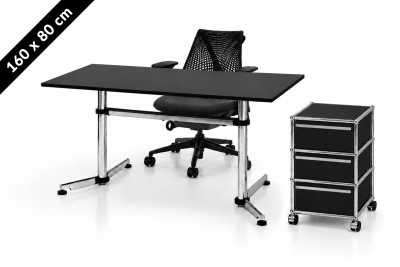 USM Kitos Tisch - USM Haller Rollcontainer - Herman Miller Sayl - 160 x 80 cm