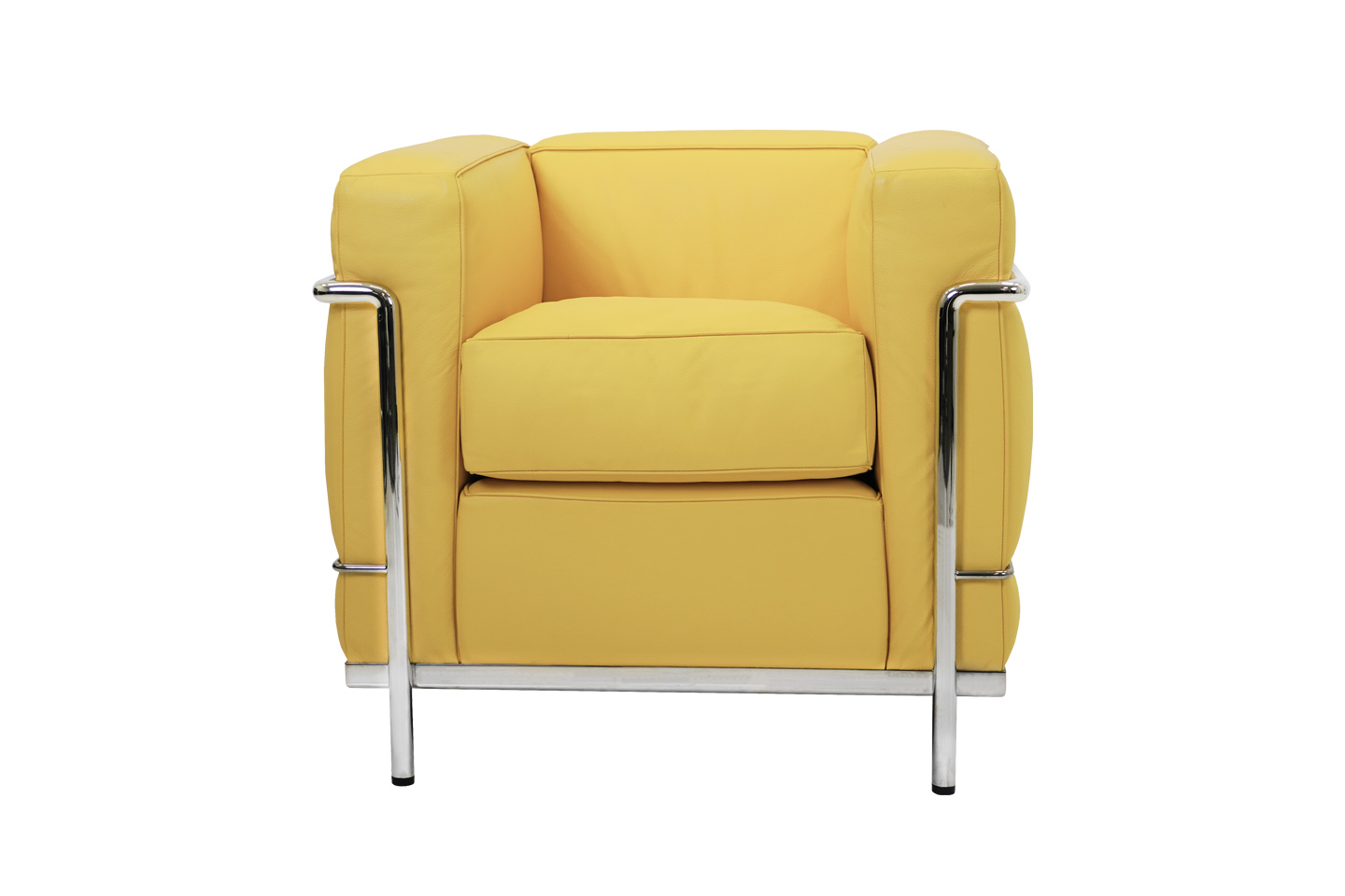 Cassina LC2 Le Corbusier Fauteuil cuir / jaune | Nouveautés | Sebworld FR
