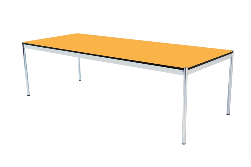 USM Haller Conference Table Synthetic Resin / Yellow 250 x 100 cm