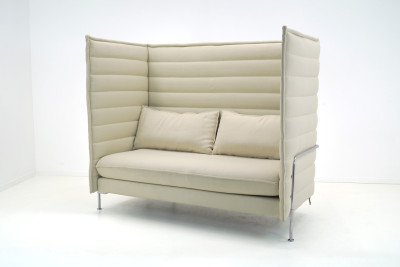 Vitra Alcove Highback Two-Seater Tejido / Beige
