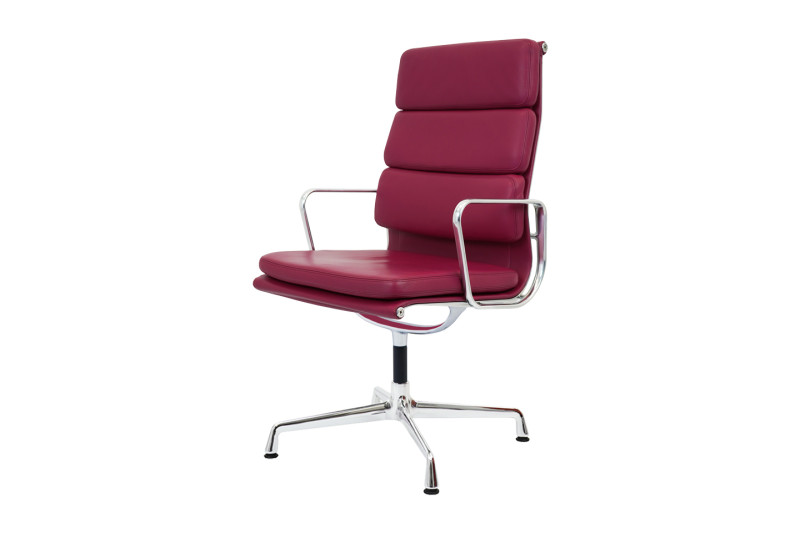 Vitra EA 212 Leder / Magenta / Rot