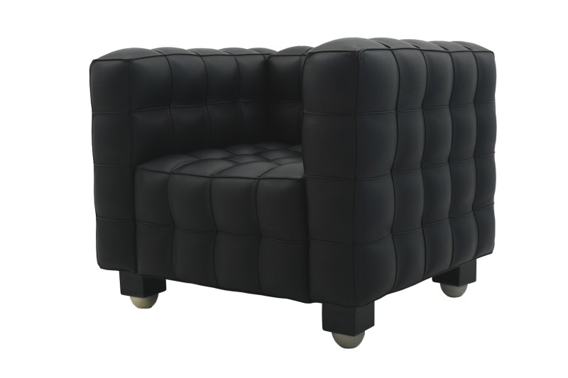 Wittmann Kubus Sessel Leder / Schwarz