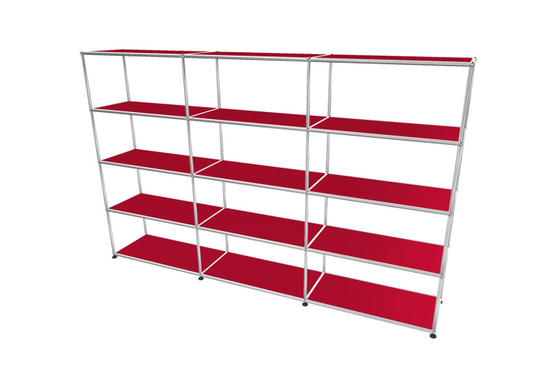 USM Haller Regal / Bücherregal in Breite 225 cm x Tiefe 35 cm