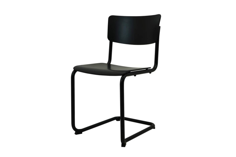 Thonet S43 Freischwinger Holz / Schwarz