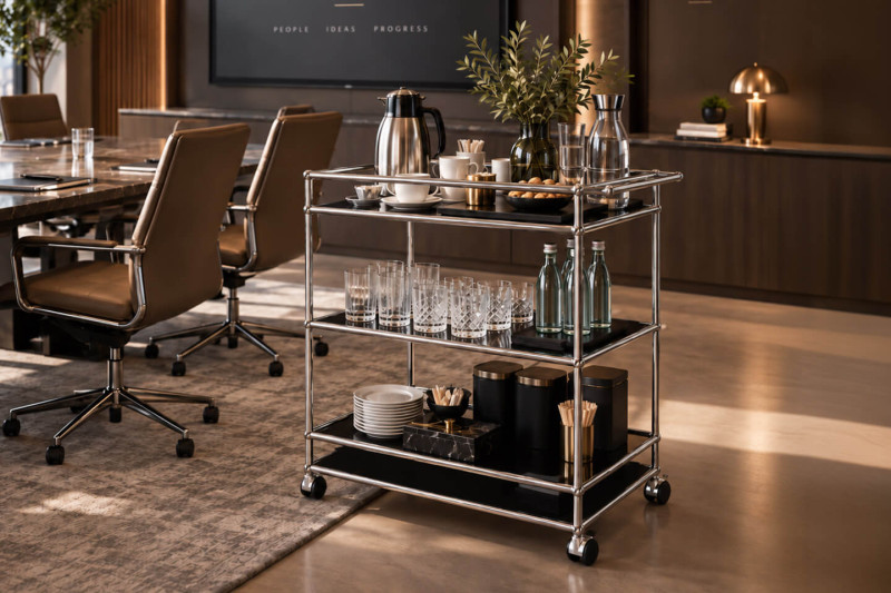 USM Haller Barwagen / Servierwagen 75 x 50 cm