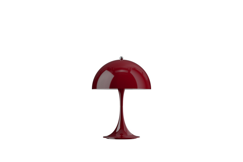Louis Poulsen Panthella V3 Mini 250 Portable (In- & Outdoor) Tischlampe / Opaque Burgundy
