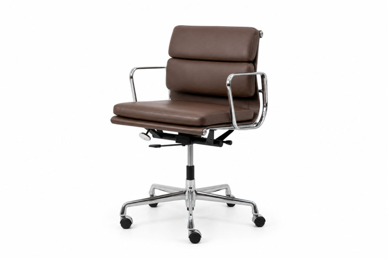 Vitra EA 217 Premium-Leder / Dunkelbraun