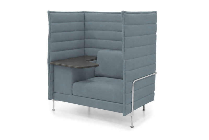 Vitra Alcove Work Sofa Fabric / Gray / Blue
