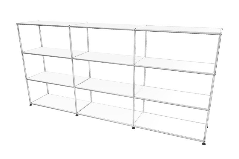 USM Haller Regal / Bücherregal in Breite 225 cm x Tiefe 35 cm