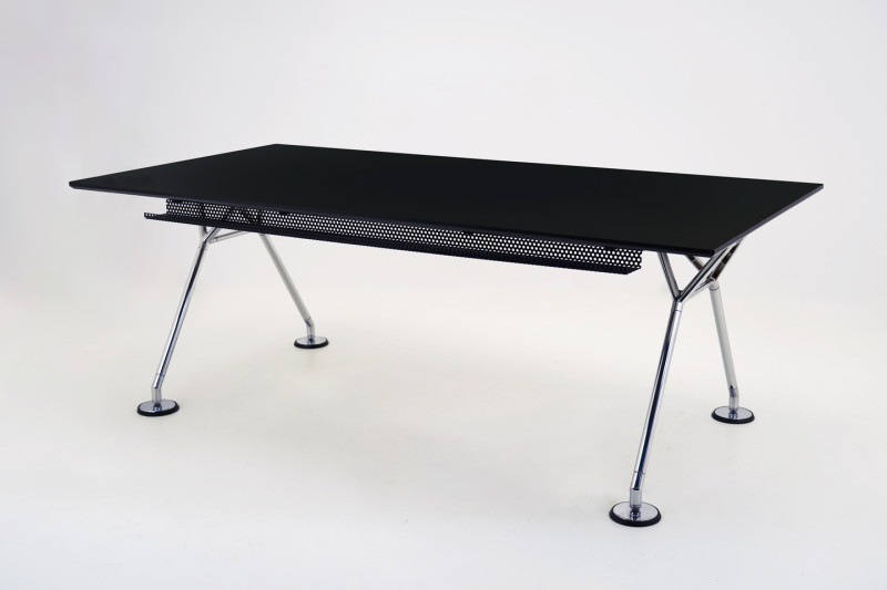 Tecno Nomos Schreibtisch Kunstharz / Schwarz 200 x 100 cm