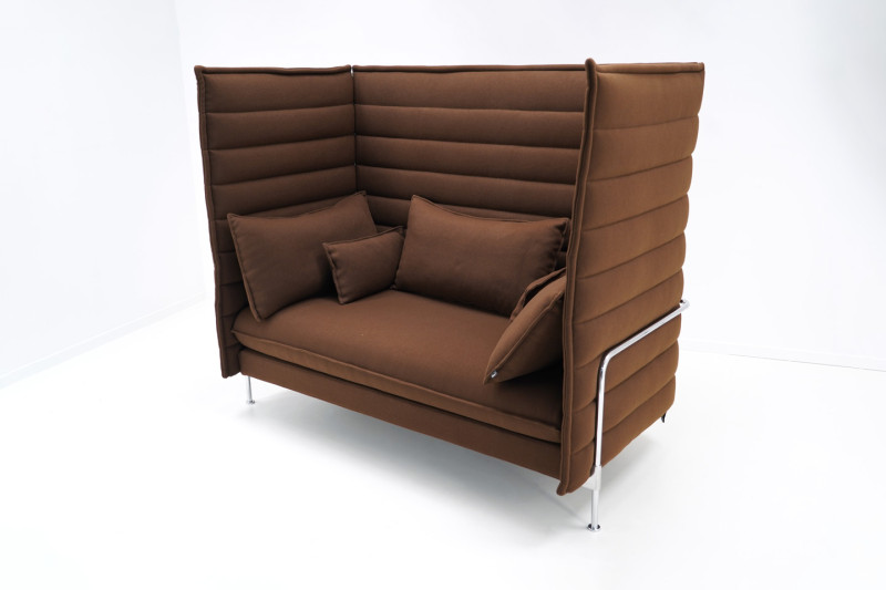 Vitra Alcove Highback Two-Seater Stoff / Braun