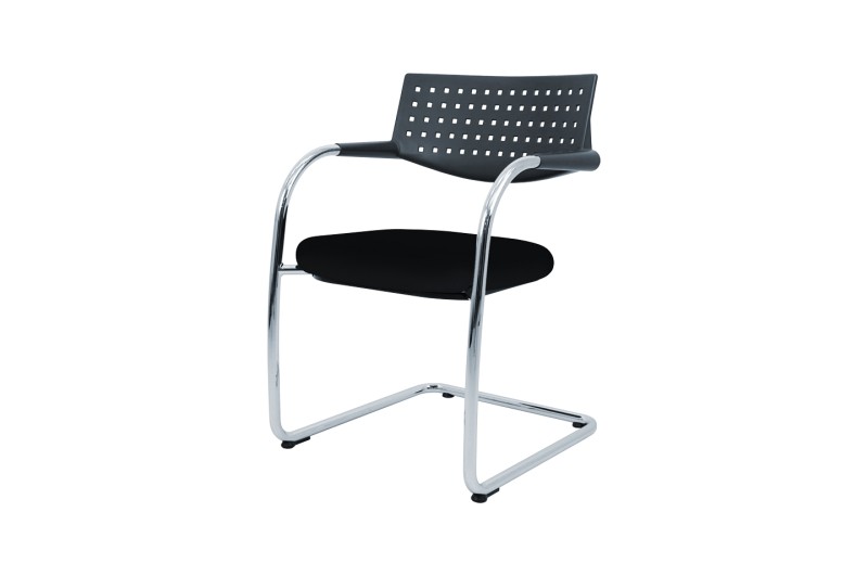 Vitra VisaVis Chaise Cantilever Tissu / Noir