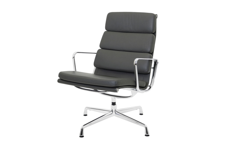 Vitra EA 216 Leder / Grau *nicht drehbar*