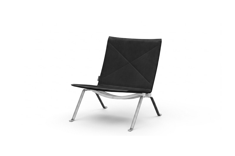 Fritz Hansen PK22 Sessel Leder Schwarz