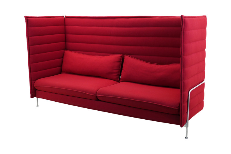 Vitra Alcove Highback Three-Seater Stoff / Rot