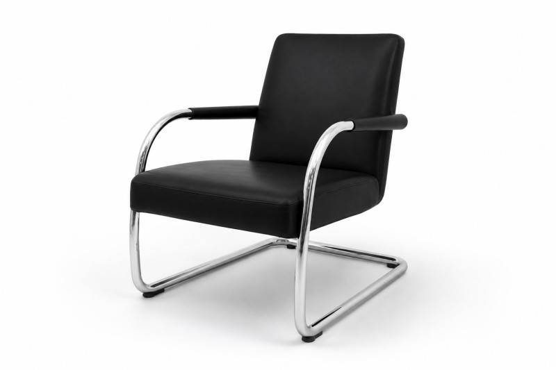 Vitra VisaLounge Sessel Leder / Schwarz