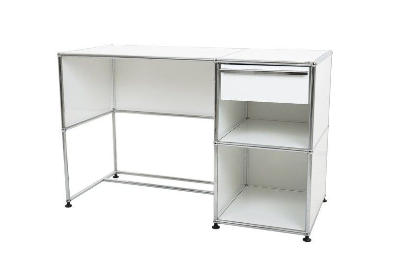 USM Haller Sideboard with Glass Shelf Pure White RAL 9010