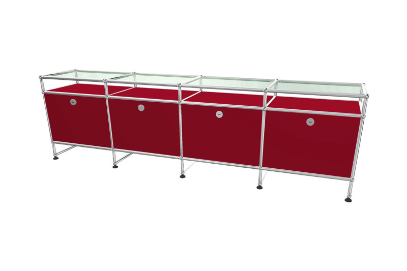 USM Haller TV-Board / Lowboard mit Glastablar