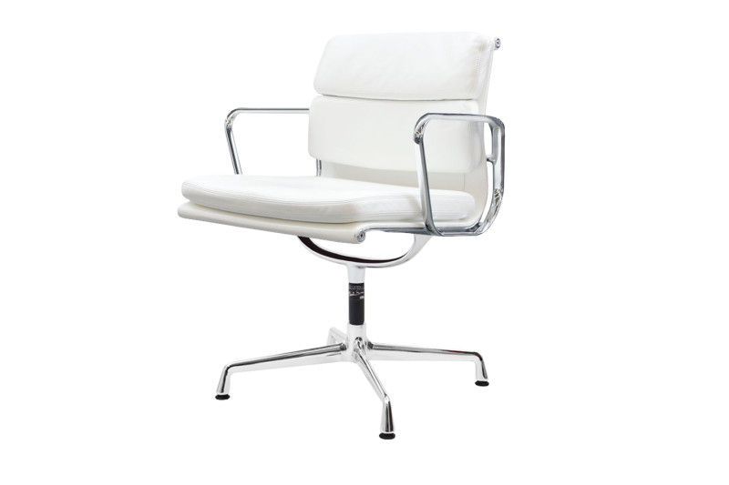 Vitra EA 207 / 208 Leder / Weiß / Creme