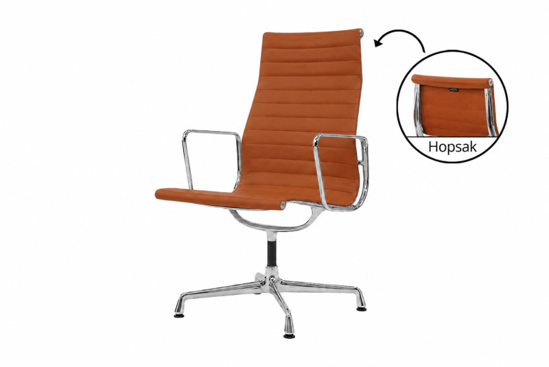 Fauteuil visiteur Vitra EA 112 en cuir/blanc