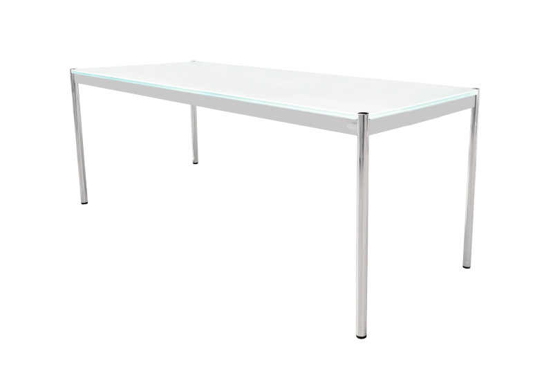 USM Haller Desk Glass / White 200 x 75 cm