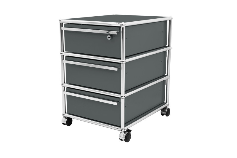 USM Haller Roller Container Medium Grey RAL 7005