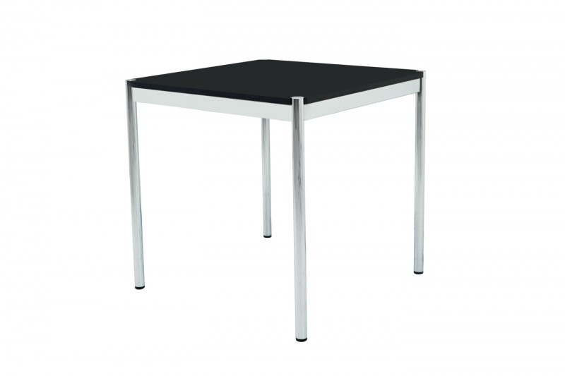 USM Haller Mesa de Reunión Madera / Negro 75 x 75 cm