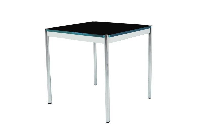 USM Haller Vergadertafel Glas / Zwart 75 x 75 cm