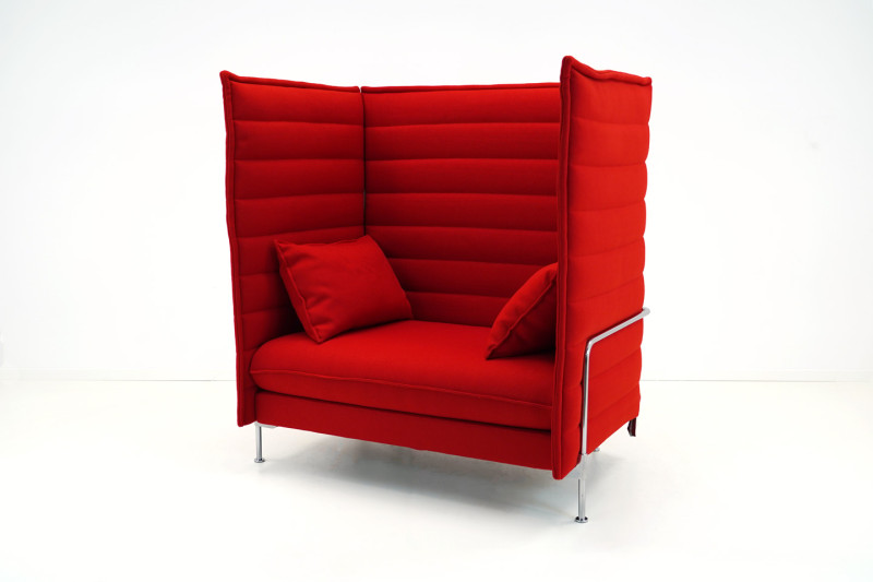 Vitra Alcove Highback Love Seat Stoff / Rot