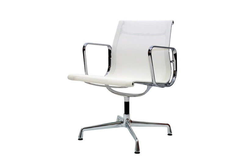 Vitra Aluminium Chair EA 108 Conference Chair Net/ White