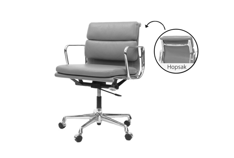 Vitra EA 217 Leather / Gray *with lockable rocking function*