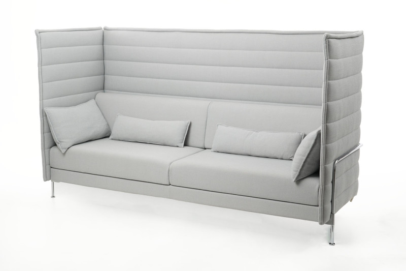 Vitra Alcove Highback Three Seater Stof / Grijs