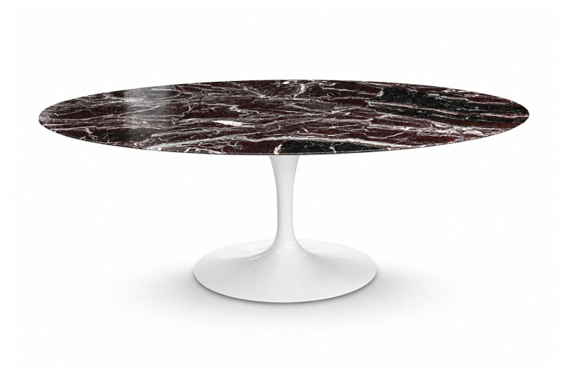 Knoll International Saarinen Tulip Marmor Konferenztisch 198 x 121 cm