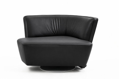 Walter Knoll Drift Sessel Leder / Schwarz *drehbar*