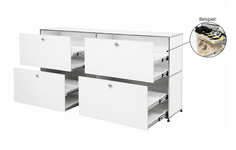 USM Haller Schuhschrank Reinweiß RAL 9010 *40cm Fachhöhe*