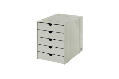 USM Haller Caja Inos / compartimentos / negro / gris claro