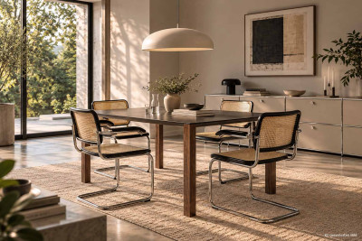 Thonet S 64 Freischwinger Rohrgeflecht / Buche