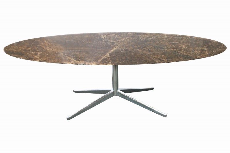 Knoll Florence Konferenztisch Marmor / Braun / Weiß 243 x 136 cm