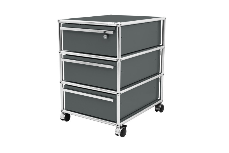 USM Haller Conteneur Roulant Gris Moyen RAL 7005