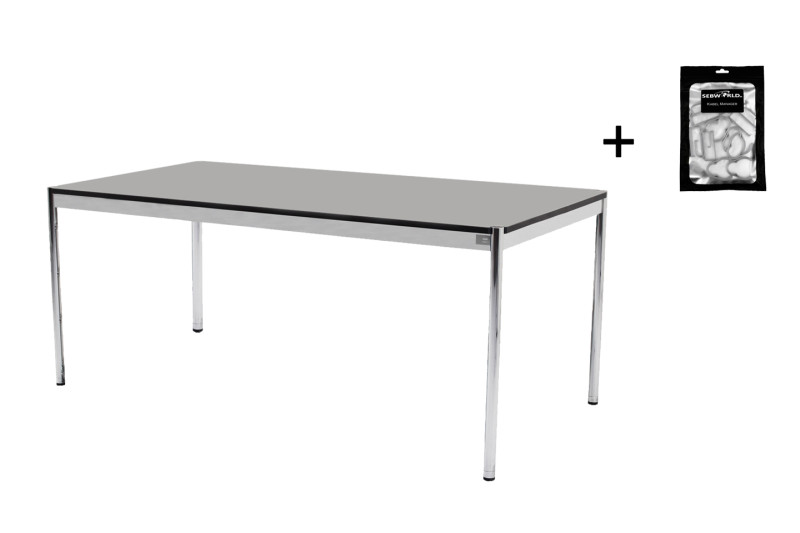 USM Haller Schreibtisch Kunstharz / Boss Grau 175 x 100 cm