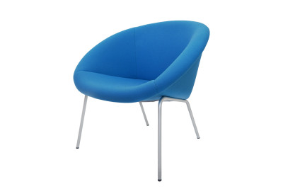Walter Knoll 369 Loungechair / Sessel Stoff / Blau