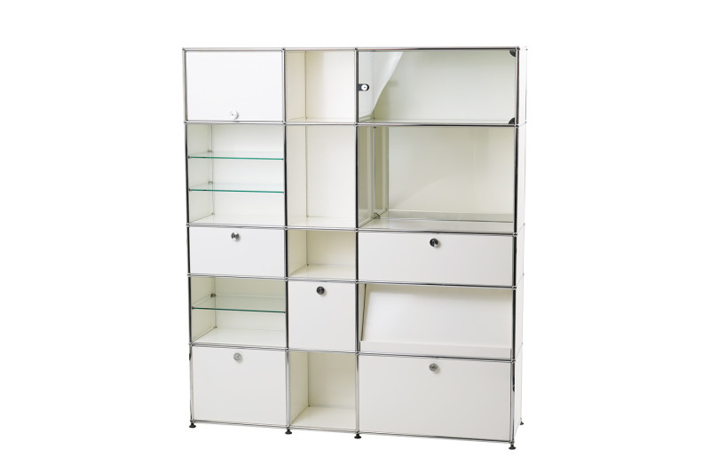 USM Haller Wohnwand Reinweiß RAL 9010