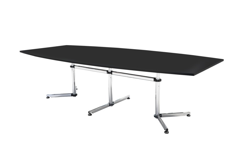 USM Kitos Conference Table Synthetic Resin / Black 280 x 125 cm