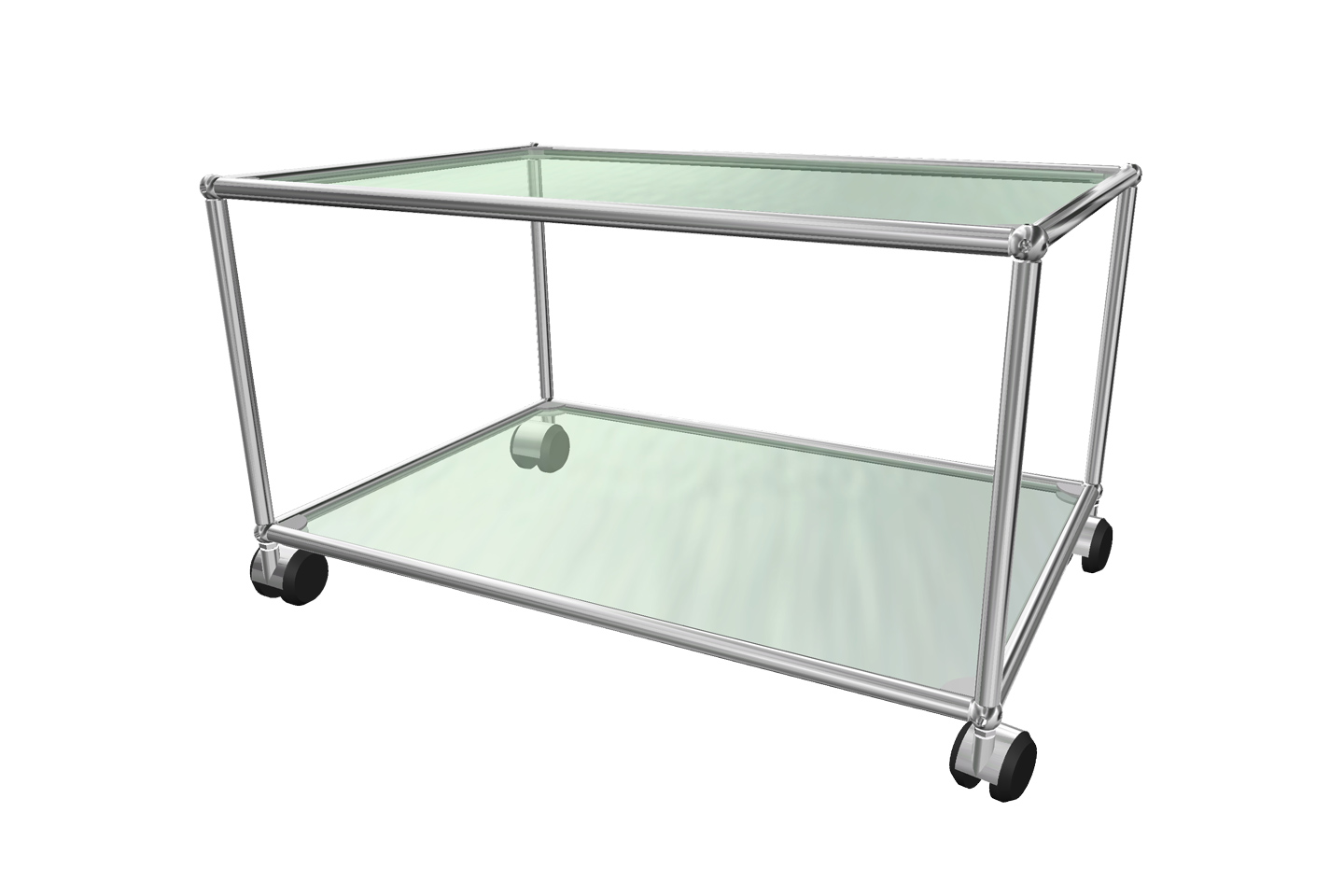 USM Haller Beistelltisch Klarglas 75 x 50 cm | Beistelltische | USM Haller | Marken & Produkte - Designklassiker