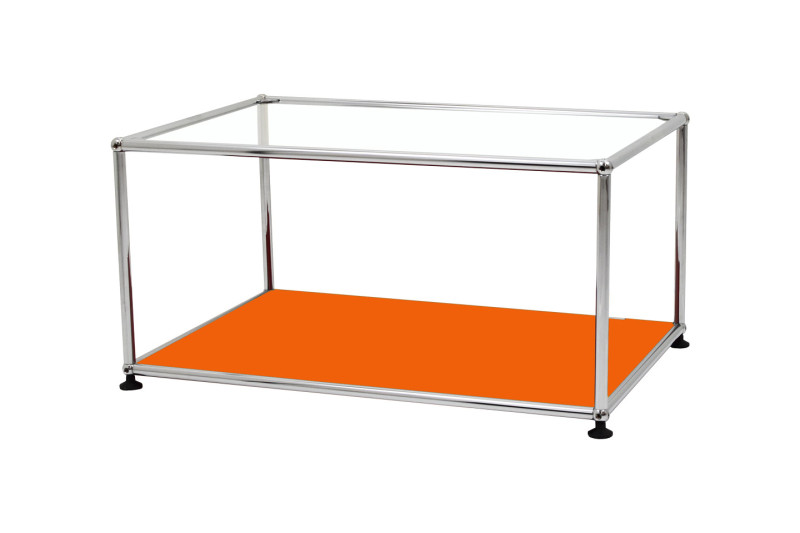 USM Haller Beistelltisch Klarglas 75 x 50 cm